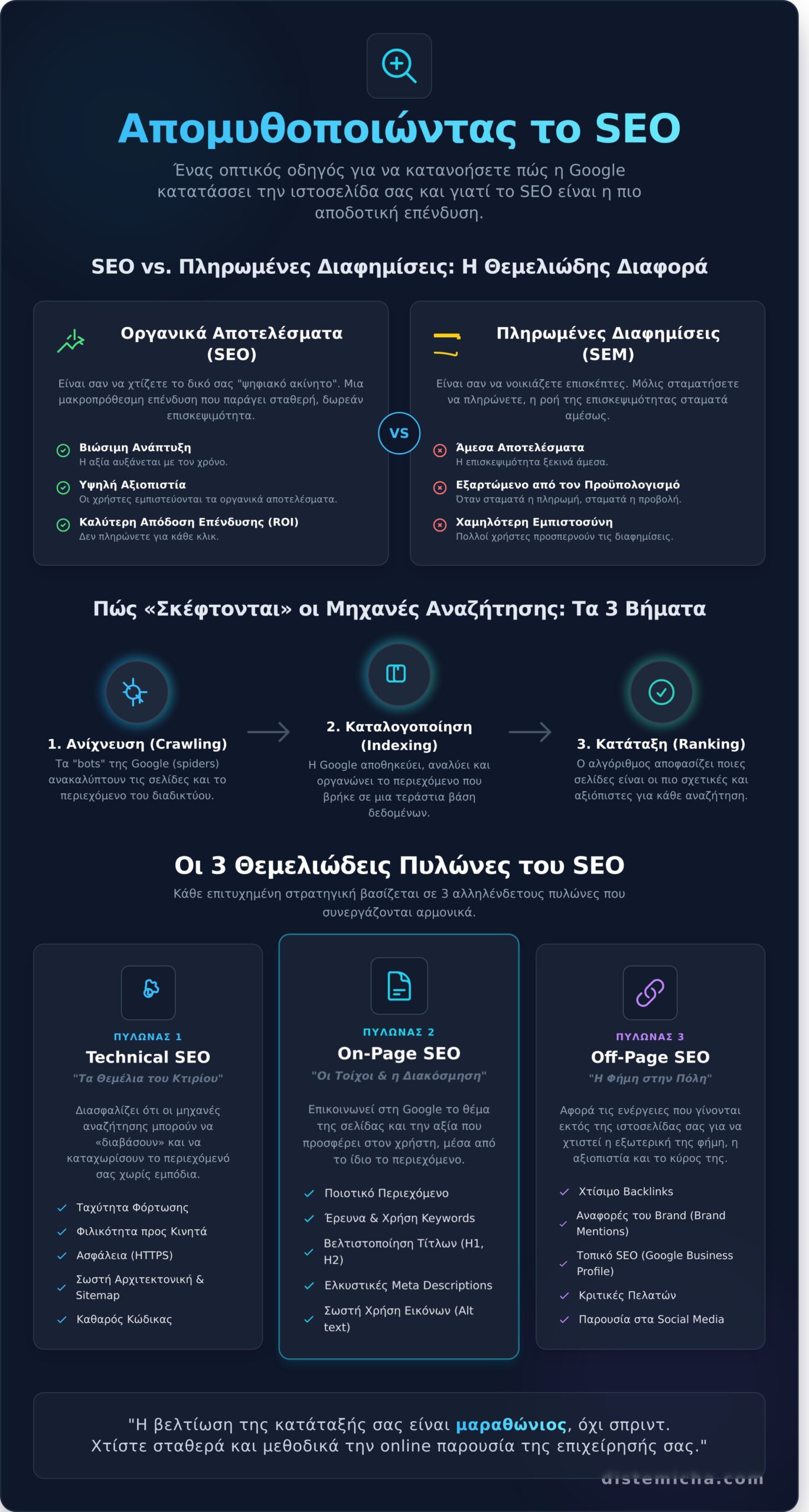 Τι είναι το SEO; Οδηγός Βελτιστοποίησης για Αρχάριους - Infographic